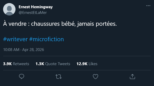 Fake tweet créé avec Tweetgen